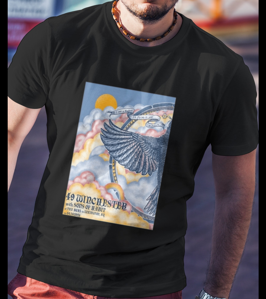 49 Winchester Sons Of Habit The Burl Lexington KY April 24 2026 Bird And Cloud T-Shirt
