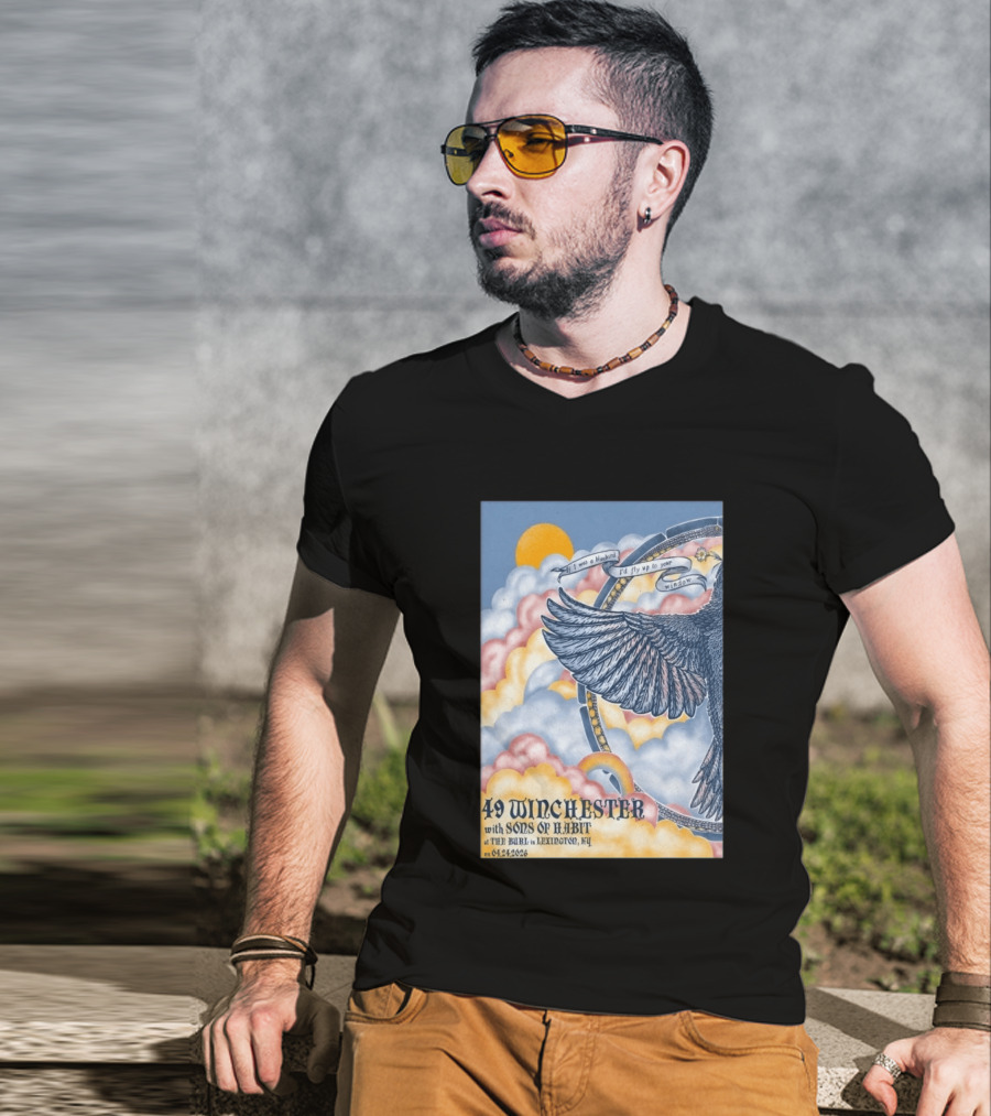 49 Winchester Sons Of Habit The Burl Lexington KY April 24 2026 Bird And Cloud T-Shirt