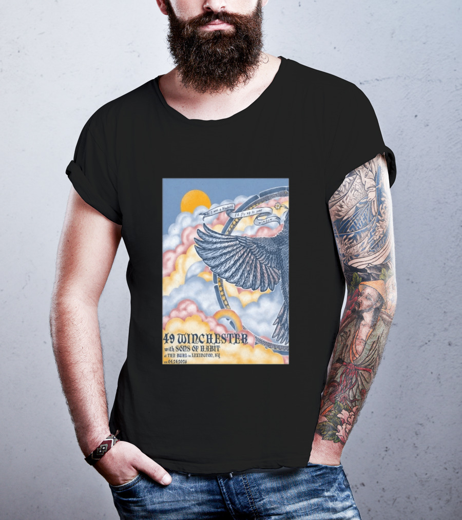 49 Winchester Sons Of Habit The Burl Lexington KY April 24 2026 Bird And Cloud T-Shirt