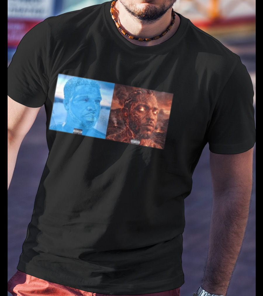 Drake Iceman Kendrick Lamar Fireman Album Cover Mashup T-Shirt