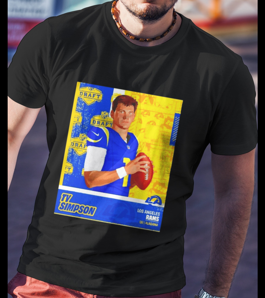 Ty Simpson Los Angeles Rams NFL Draft 2026 Quarterback Alabama T-Shirt