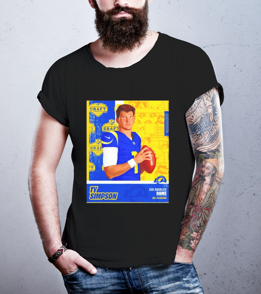Ty Simpson Los Angeles Rams NFL Draft 2026 Quarterback Alabama T-Shirt