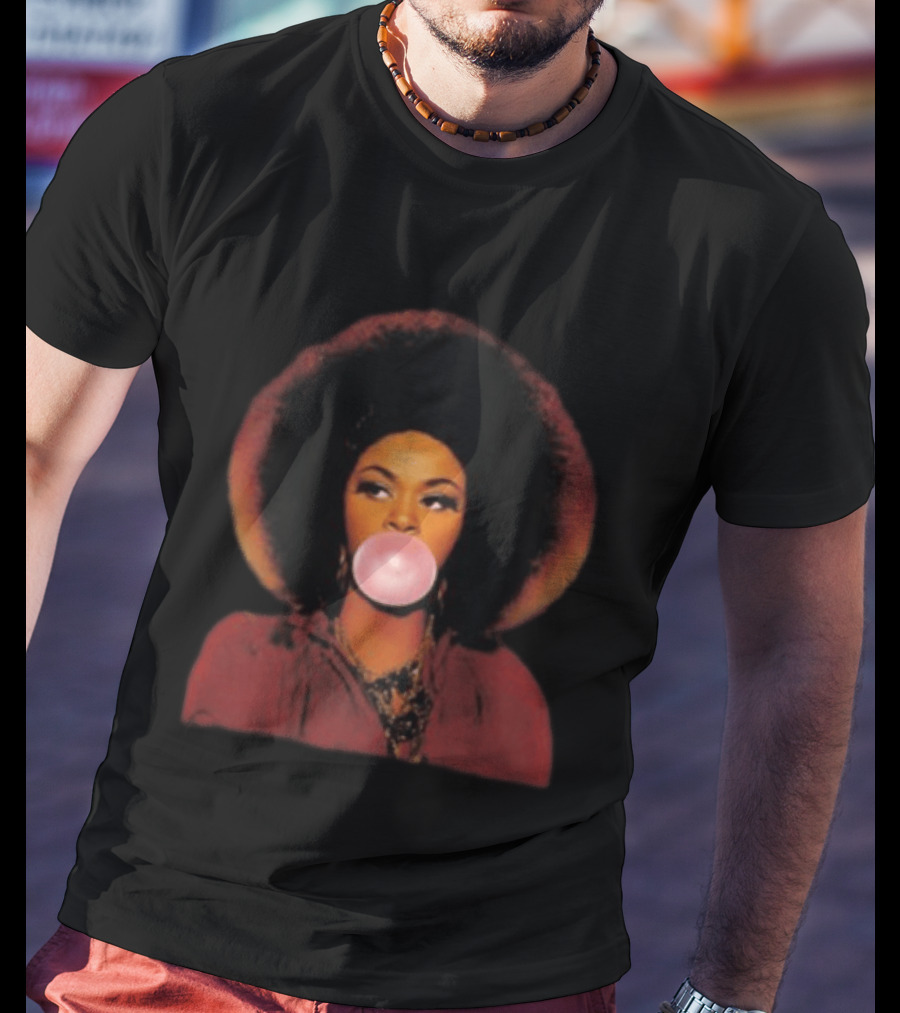 Miss Jill Scott Bubblegum Afro Silhouette Trend T-Shirt