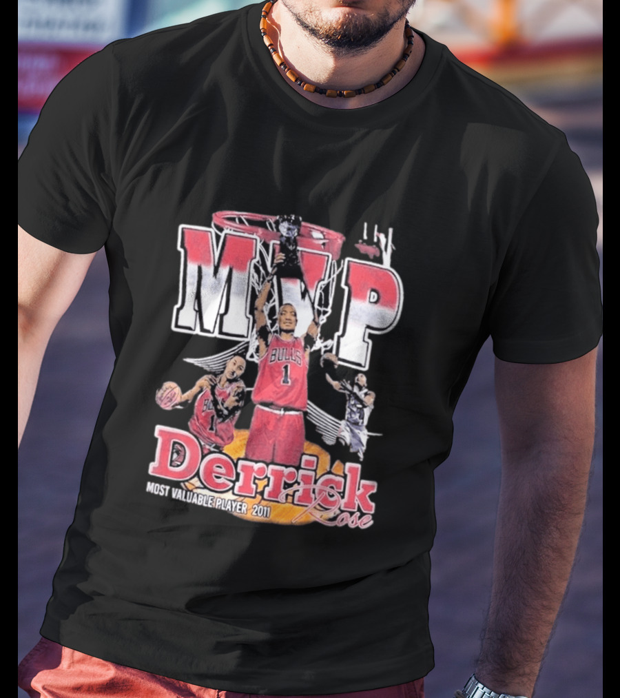 MVP Derrick Rose Chicago Bulls Most Valuable Player 2011 T-Shirt