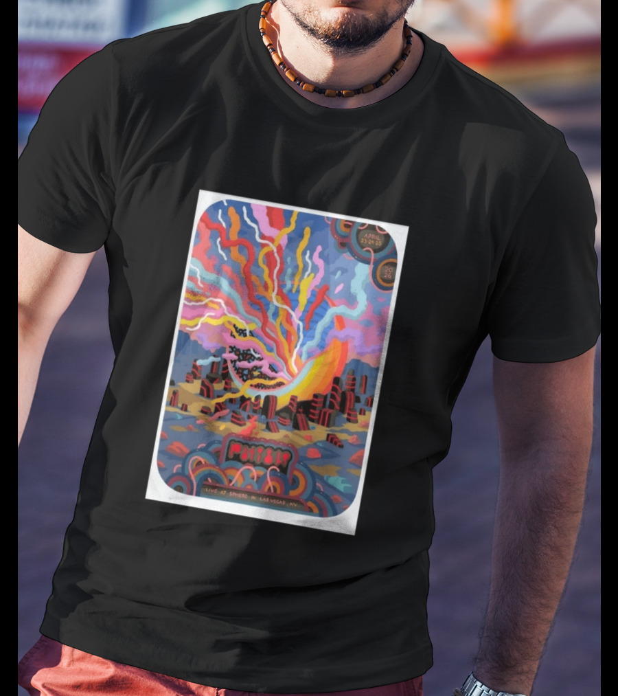 Phish Live At Sphere Las Vegas April 23 24 2026 Psychedelic Art Event T-Shirt