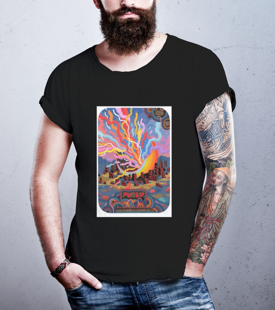 Phish Live At Sphere Las Vegas April 23 24 2026 Psychedelic Art Event T-Shirt