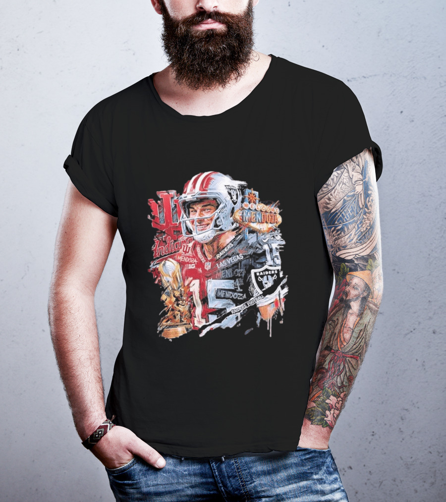 Las Vegas Raiders Football Welcome Mendoza Raiders Indiana 15 T-Shirt