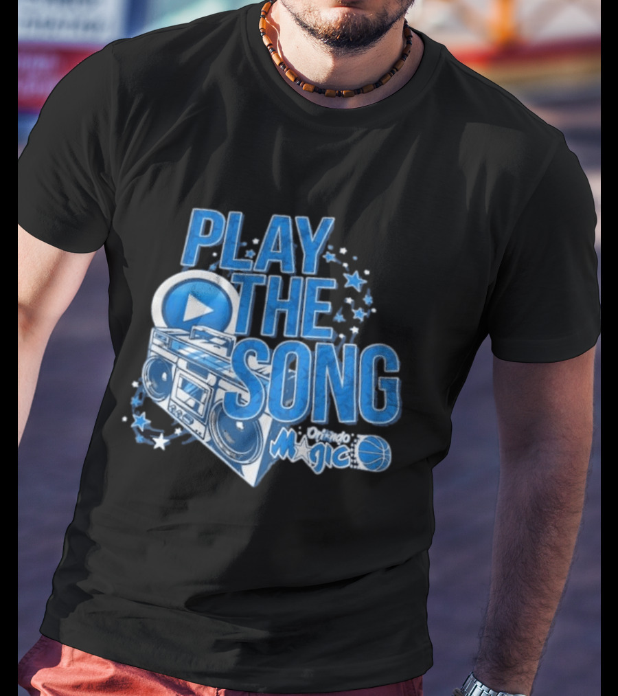Play The Song Orlando Magic Boombox And Stars T-Shirt