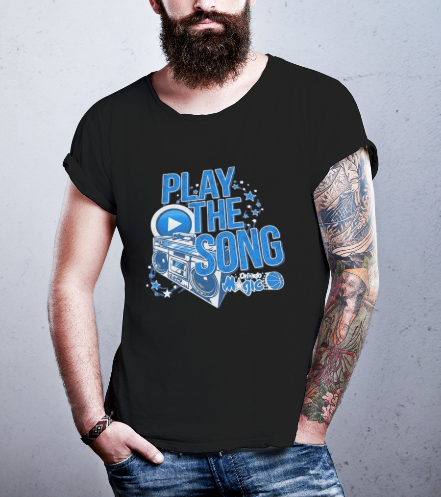 Play The Song Orlando Magic Boombox And Stars T-Shirt