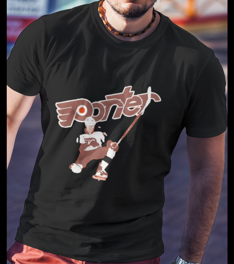 Porter Martone Philadelphia Flyers Hockey Player Action Pose T-Shirt