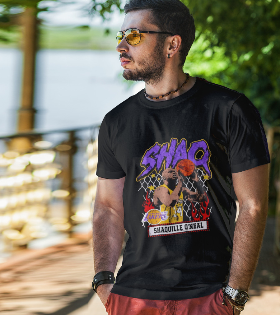 Shaquille O'Neal Shaq Los Angeles Lakers Basketball Icon 34 T-Shirt