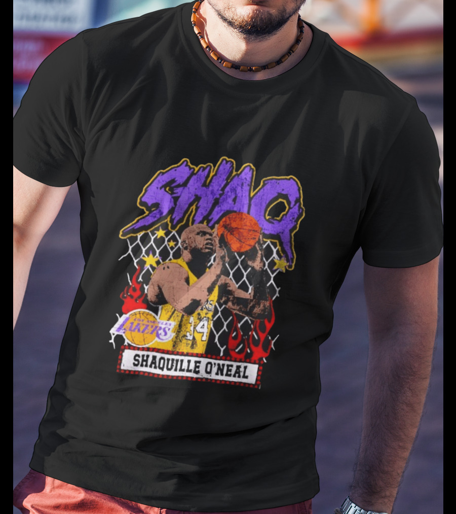 Shaquille O'Neal Shaq Los Angeles Lakers Basketball Icon 34 T-Shirt