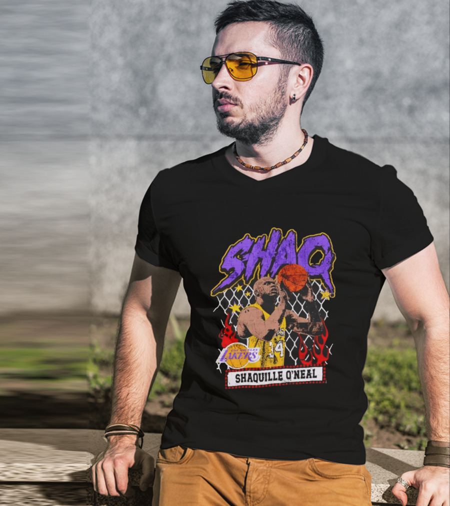 Shaquille O'Neal Shaq Los Angeles Lakers Basketball Icon 34 T-Shirt
