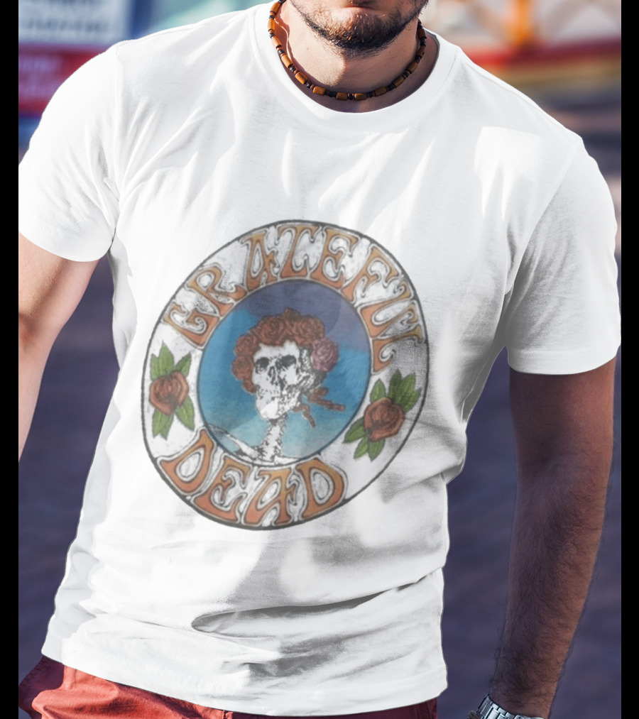 Grateful Dead 1970s Bertha Skull And Roses T-Shirt
