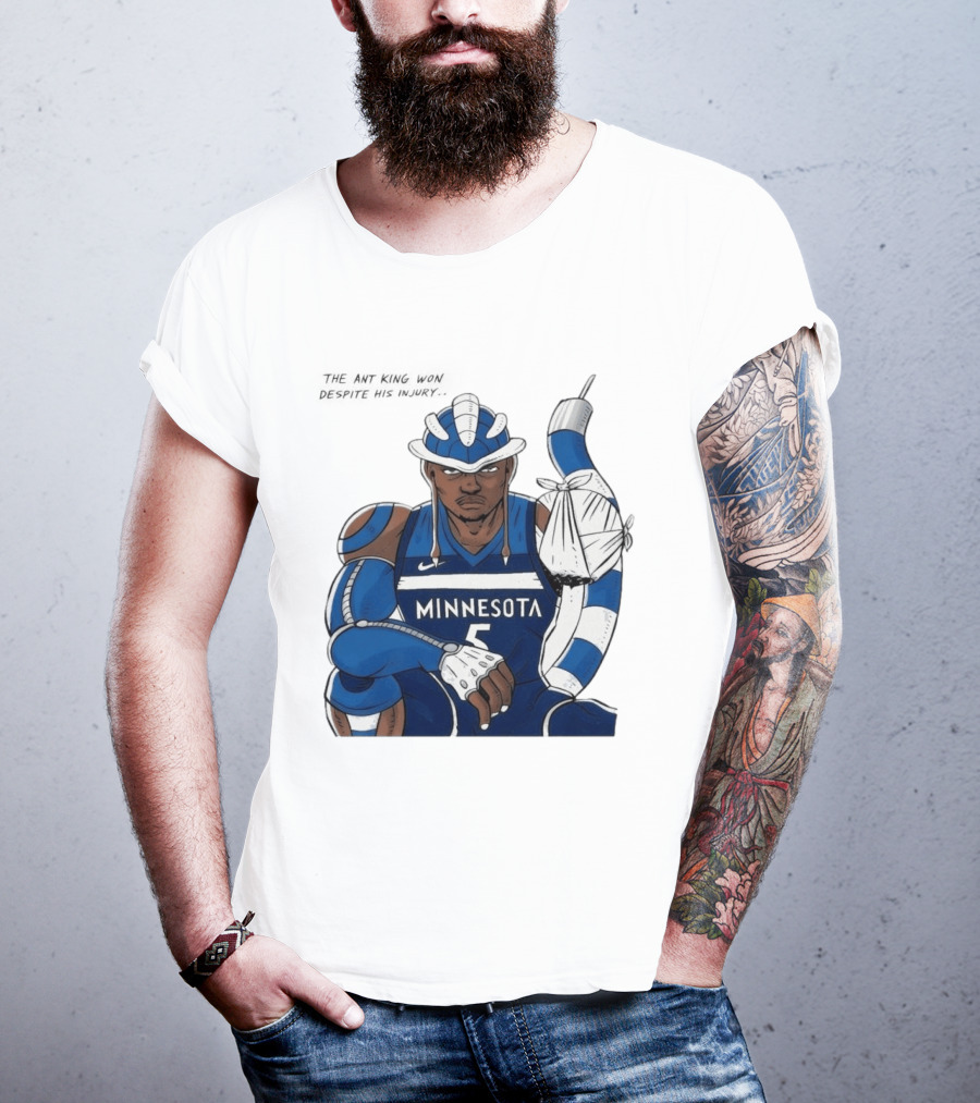 Anthony Edwards Minnesota Timberwolves Game 2 Ant King Triumph Injury T-Shirt