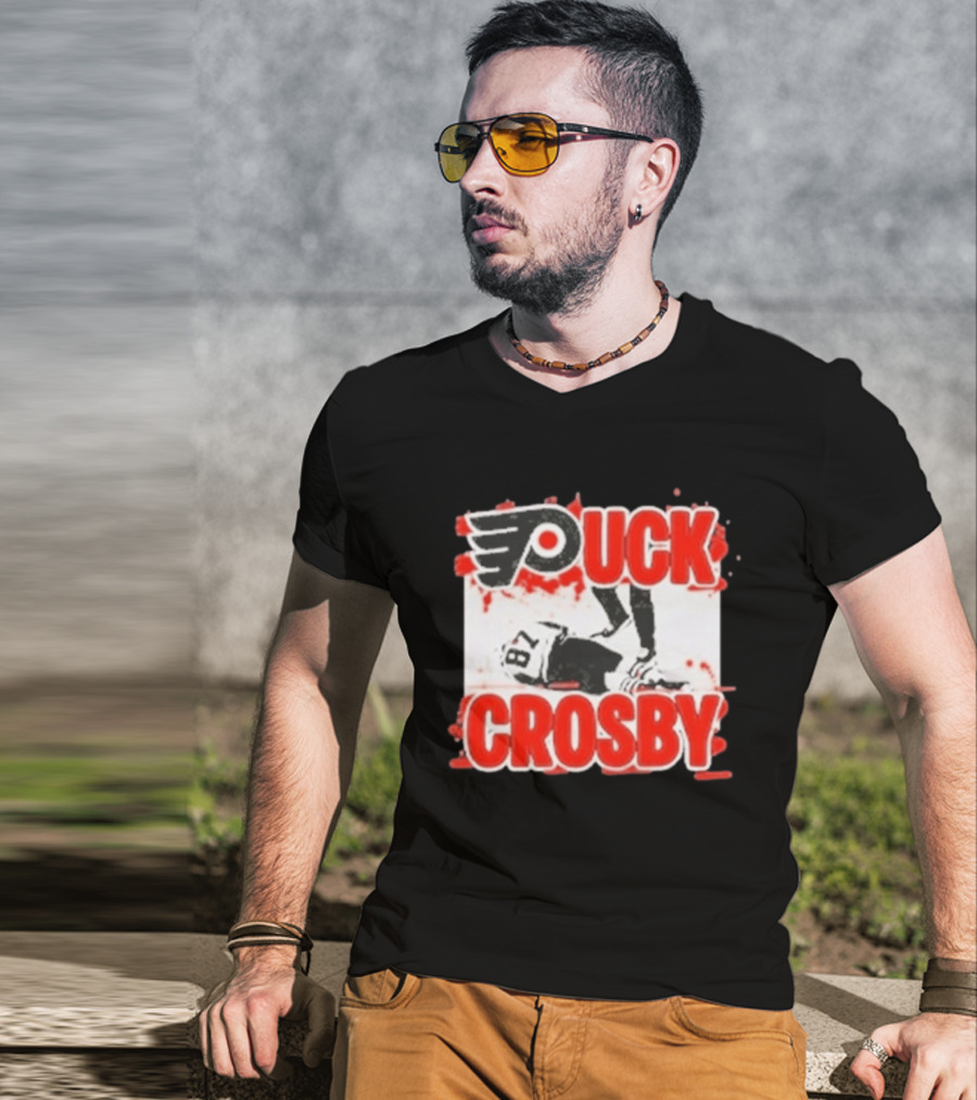 Puck Crosby Philadelphia Flyers Hockey 87 2026 T-Shirt