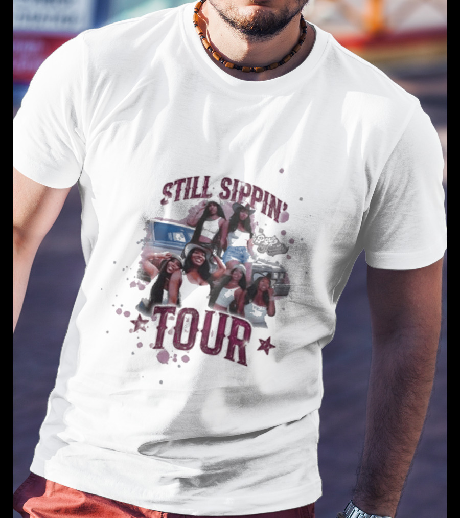 Still Sippin' Tour By Pour Minds Retro Vibe T-Shirt