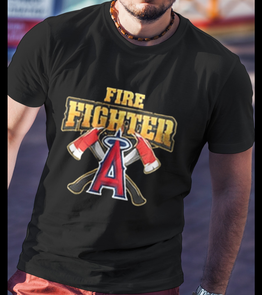 2026 Angels Firefighter Appreciation Giveaway Fire Fighter Axes T-Shirt