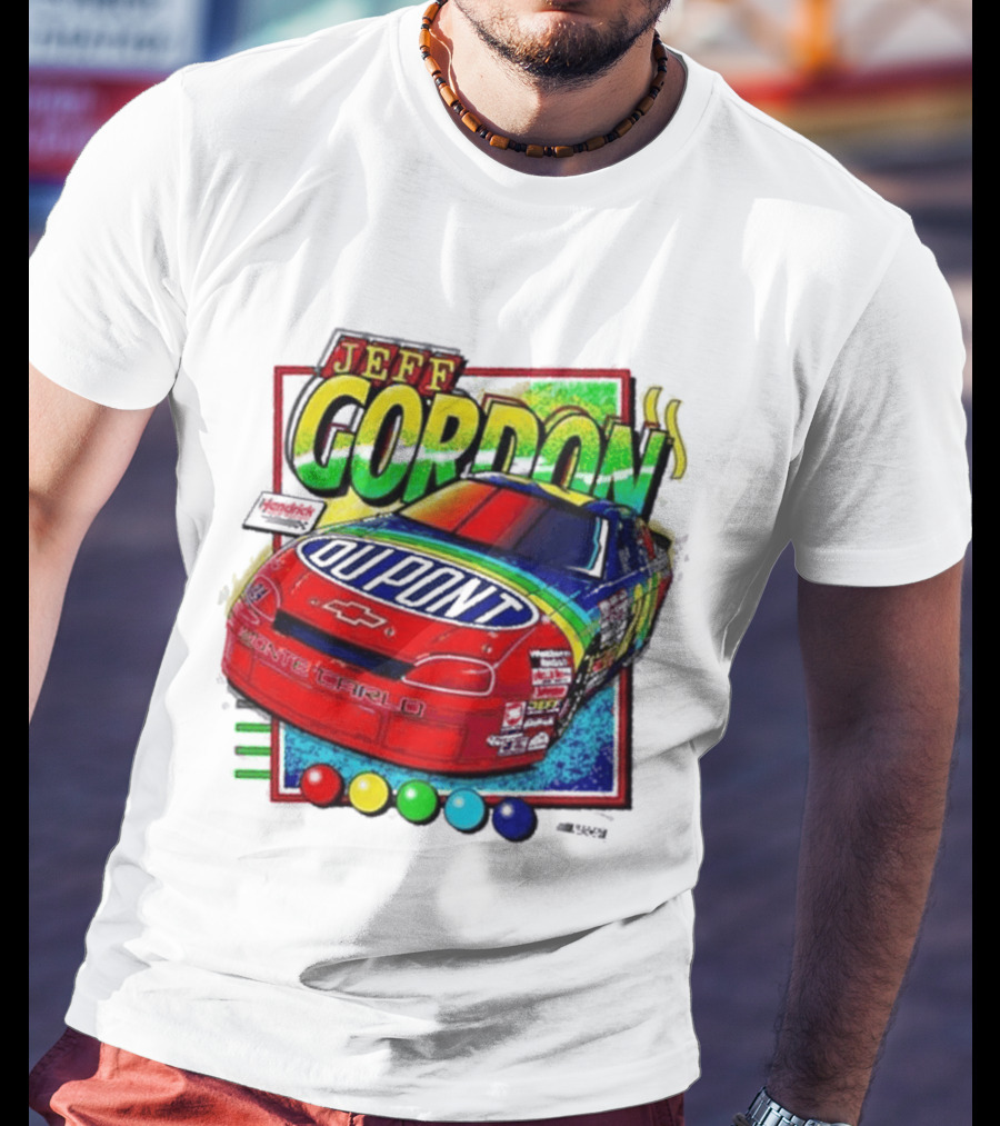 Hendrick Motorsports Jeff Gordon Dupont Chevrolet #24 Racing Car T-Shirt