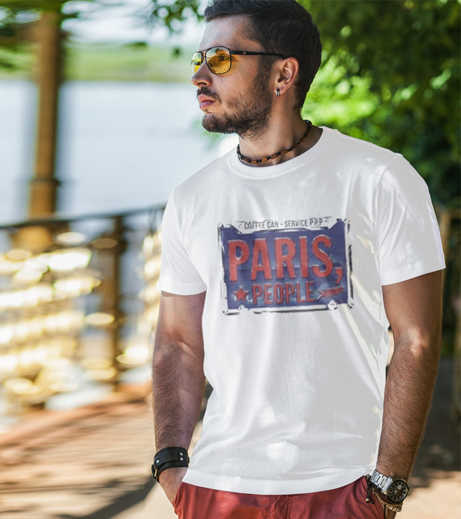 Paris People Coffee Can Service P&p T-Shirt