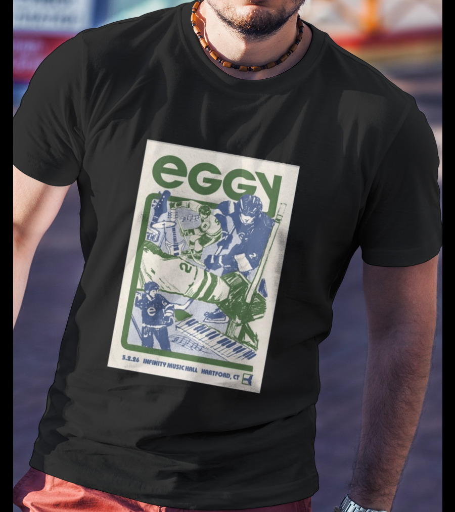 Eggy Concert May 2 2026 Infinity Music Hall Hockey Theme Hartford CT T-Shirt