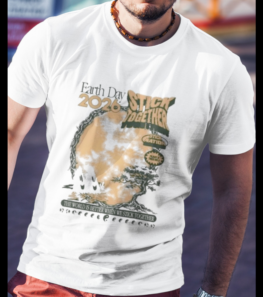 Earth Day 2026 Stick Together Save Animals Power Protection T-Shirt