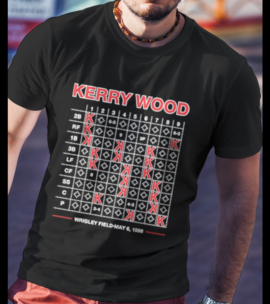 Kerry Wood 20 Strikeouts May 6 1998 Scorecard T-Shirt