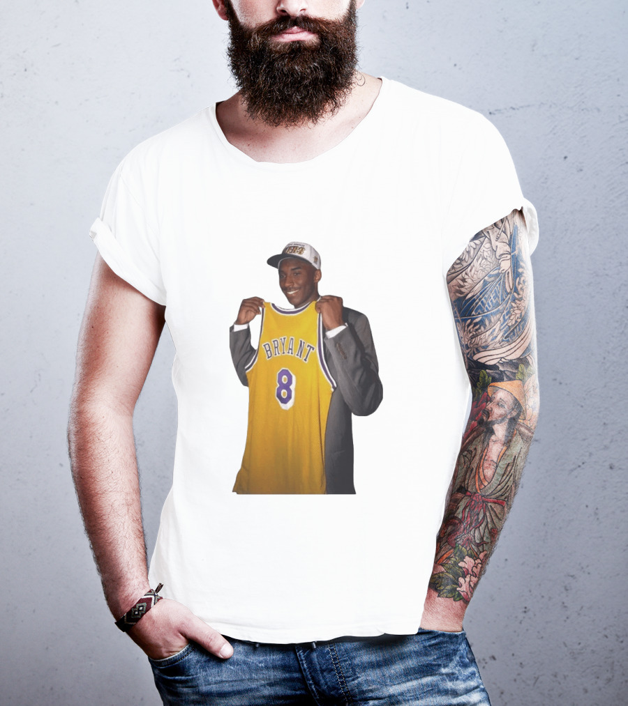 Bryant 8 Lakers Jersey Iconic Kobe Image T-Shirt