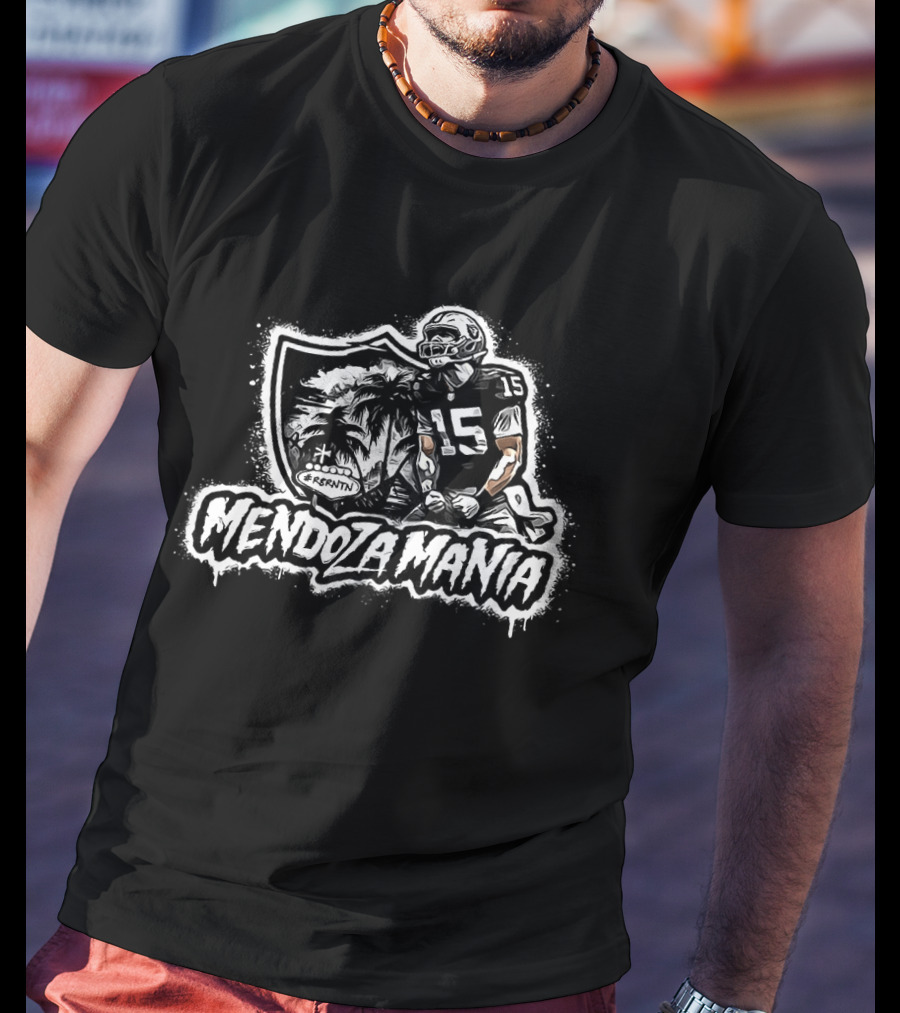 Fernando Mendoza Mania Las Vegas Raiders Football Player Running Back T-Shirt