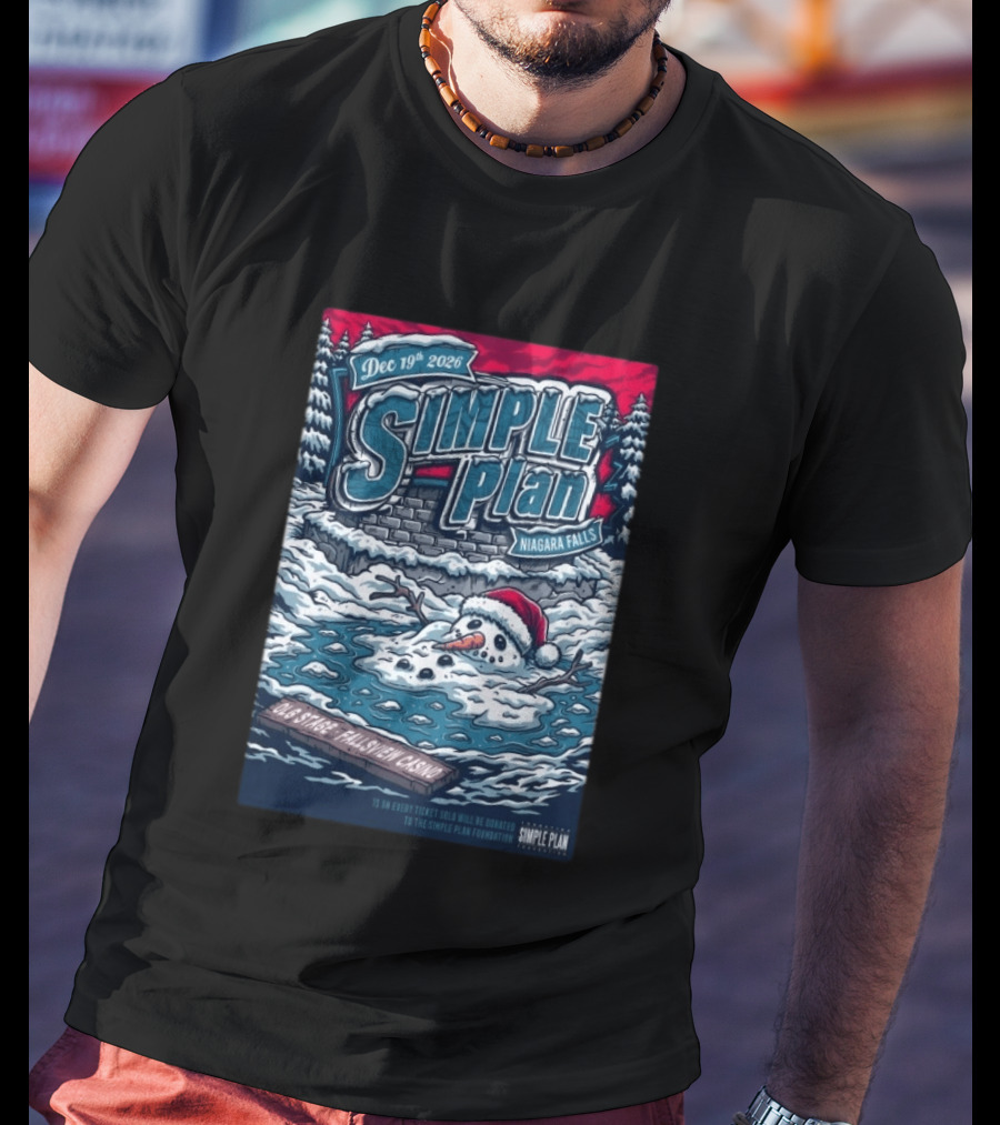 Dec 19 2026 Simple Plan Niagara Falls Frosted Holiday Show T-Shirt