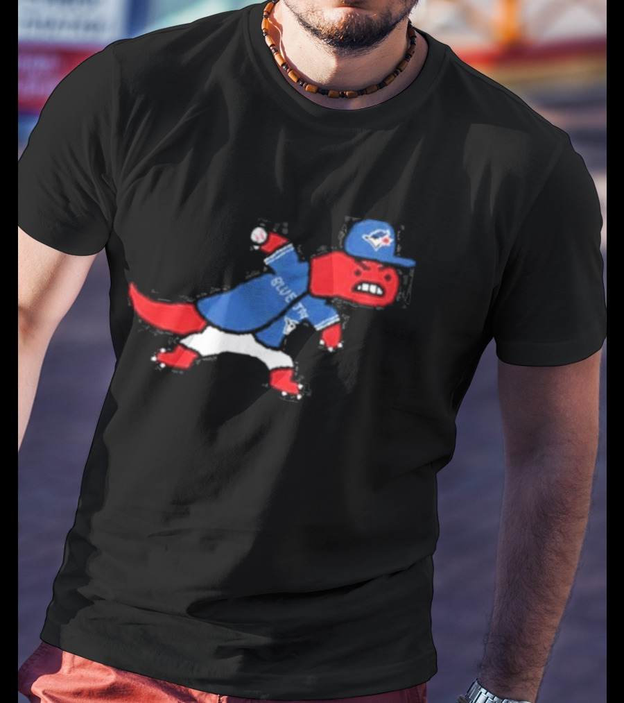 Toronto Blue Jays Raptors Collaboration Paint Style Sports Fan T-Shirt