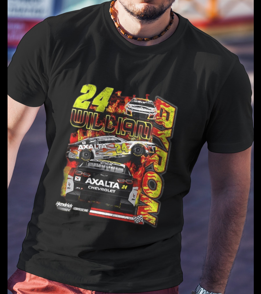 William Byron 24 Axalta Chevrolet Flames Racing Hendrick Motorsports T-Shirt