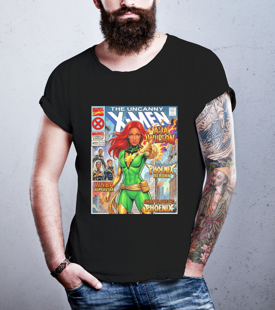 The Uncanny X Men A'Ja Wilson Phoenix Reborn WNBA Superstar Unapologetic Phoenix Comic T-Shirt