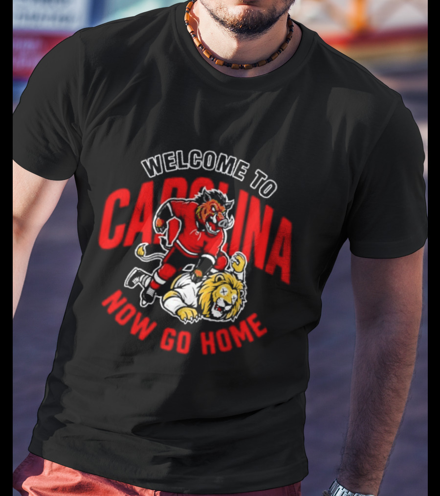 Welcome To Carolina Now Go Home Hurricanes Lion Dual Concept T-Shirt