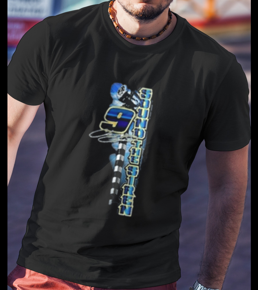Chase Elliott 9 Sound The Siren Racing Helmet Checkered Flag T-Shirt
