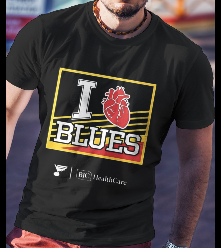 I Heart Blues 2025 BJC Healthcare Promotion T-Shirt