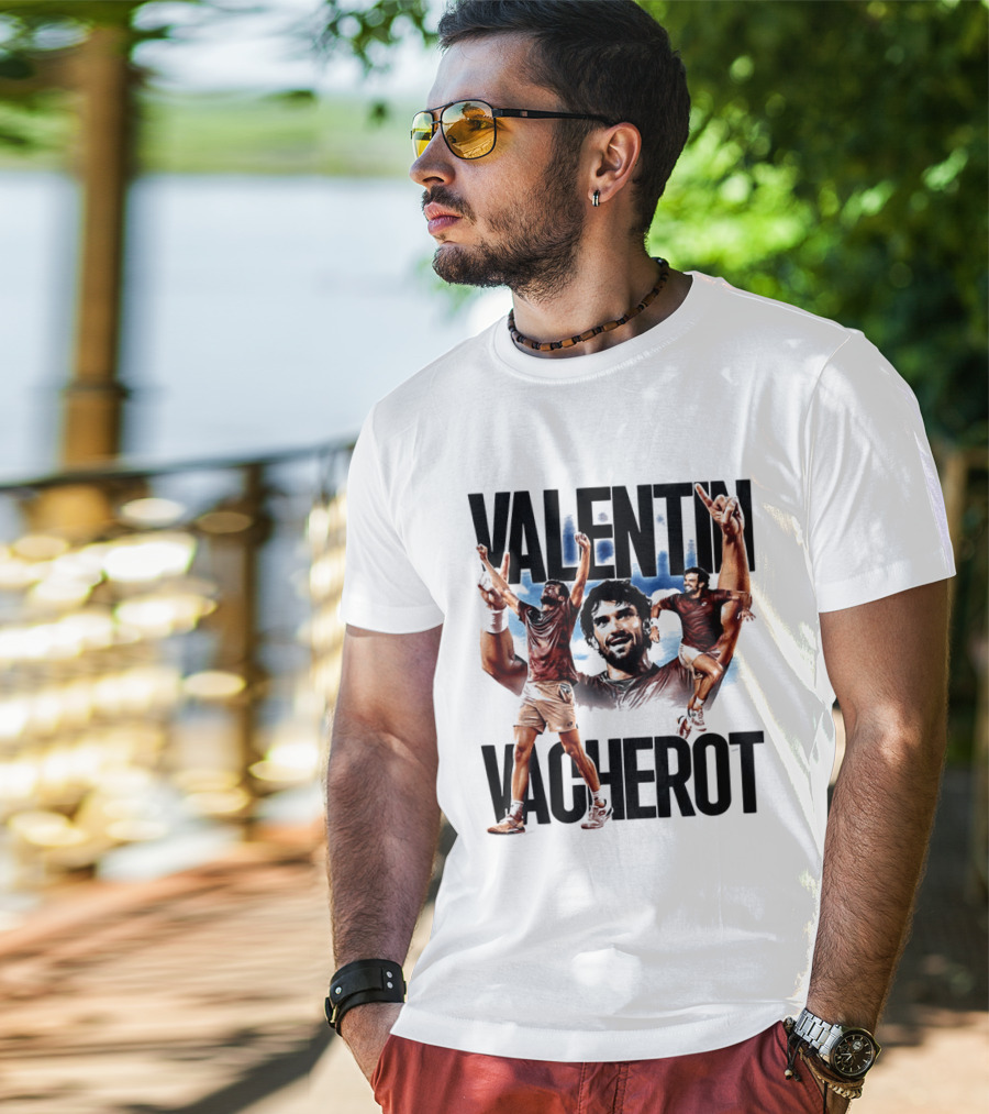 Valentin Vacherot Tennis Player Action Pose Montage T-Shirt