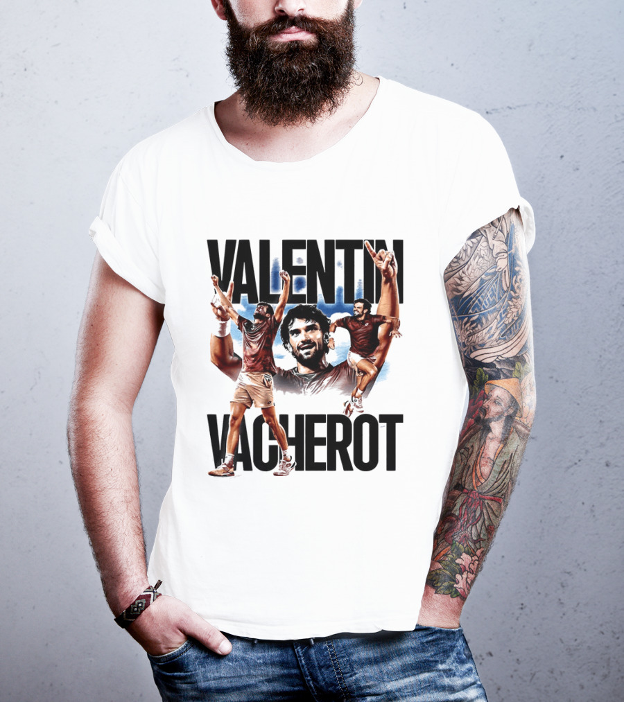 Valentin Vacherot Tennis Player Action Pose Montage T-Shirt