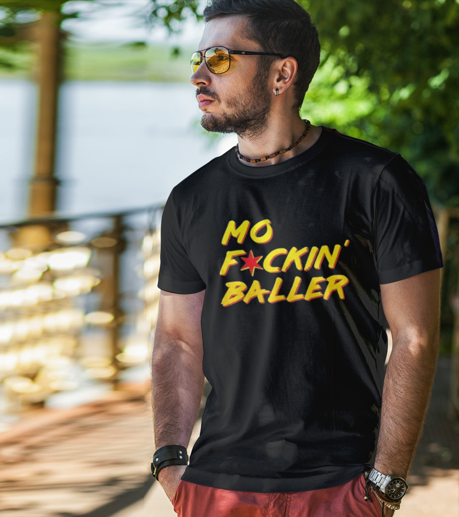 Mo F Ckin' Baller Star Red Yellow T-Shirt