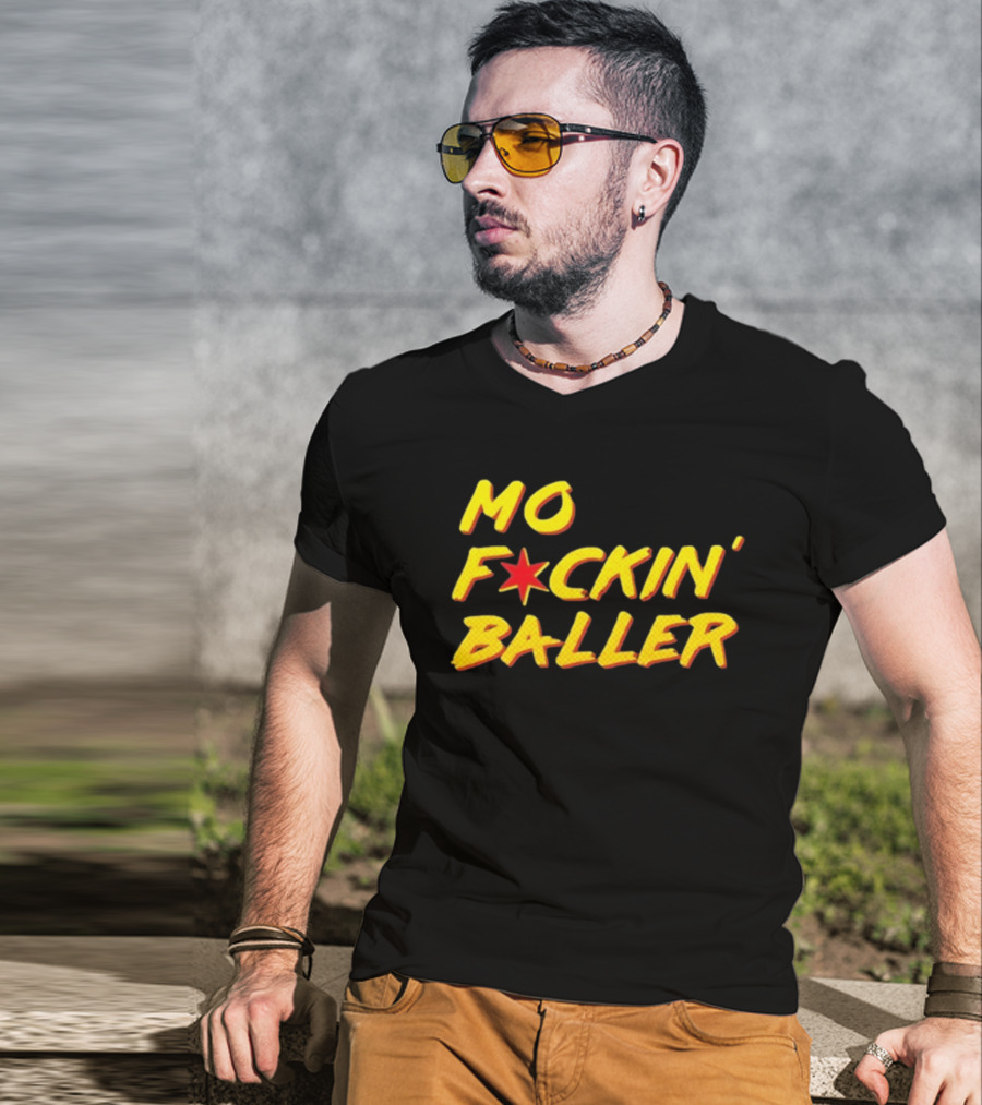 Mo F Ckin' Baller Star Red Yellow T-Shirt