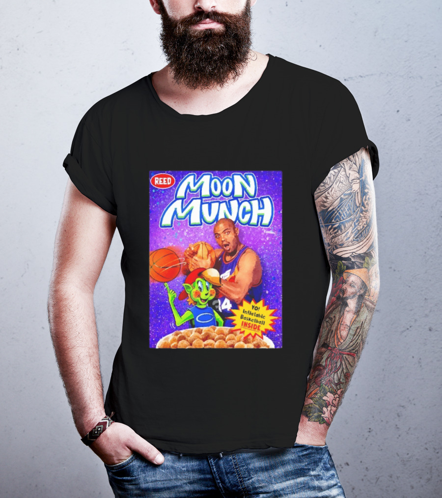 Reed Moon Munch Basketball Cereal Charles Barkley Phoenix Suns Magic T-Shirt