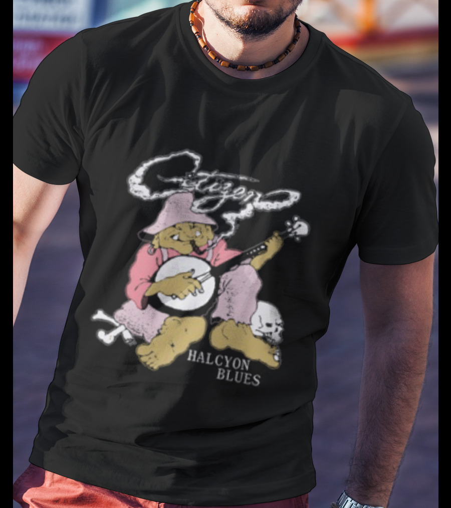 Citizen Halcyon Blues Smoking Gnome Banjo Player T-Shirt