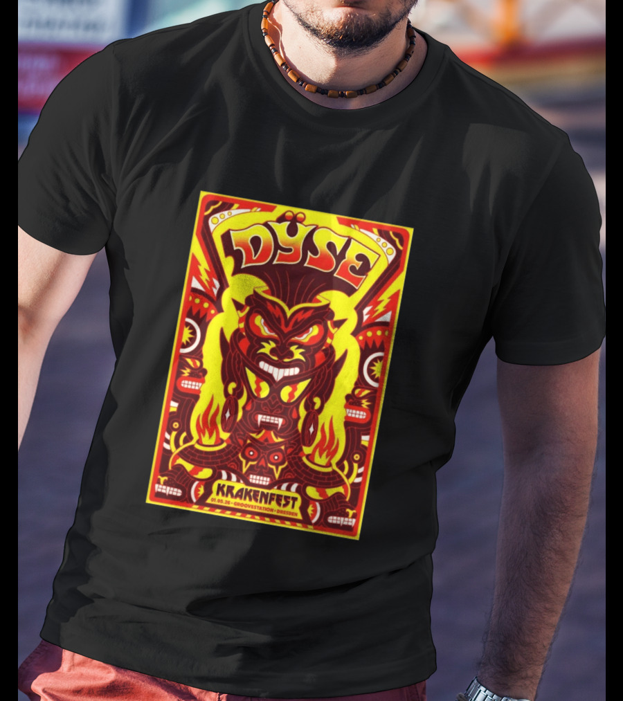 Dyse Krakenfest 01.05.26 Groovestation Dresden Bold Psychedelic Demon T-Shirt