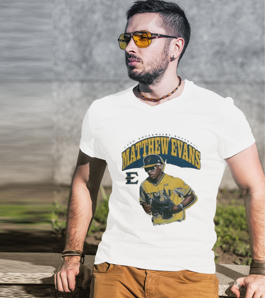 Etsu Matthew Evans Baseball Scon Sports Jersey T-Shirt