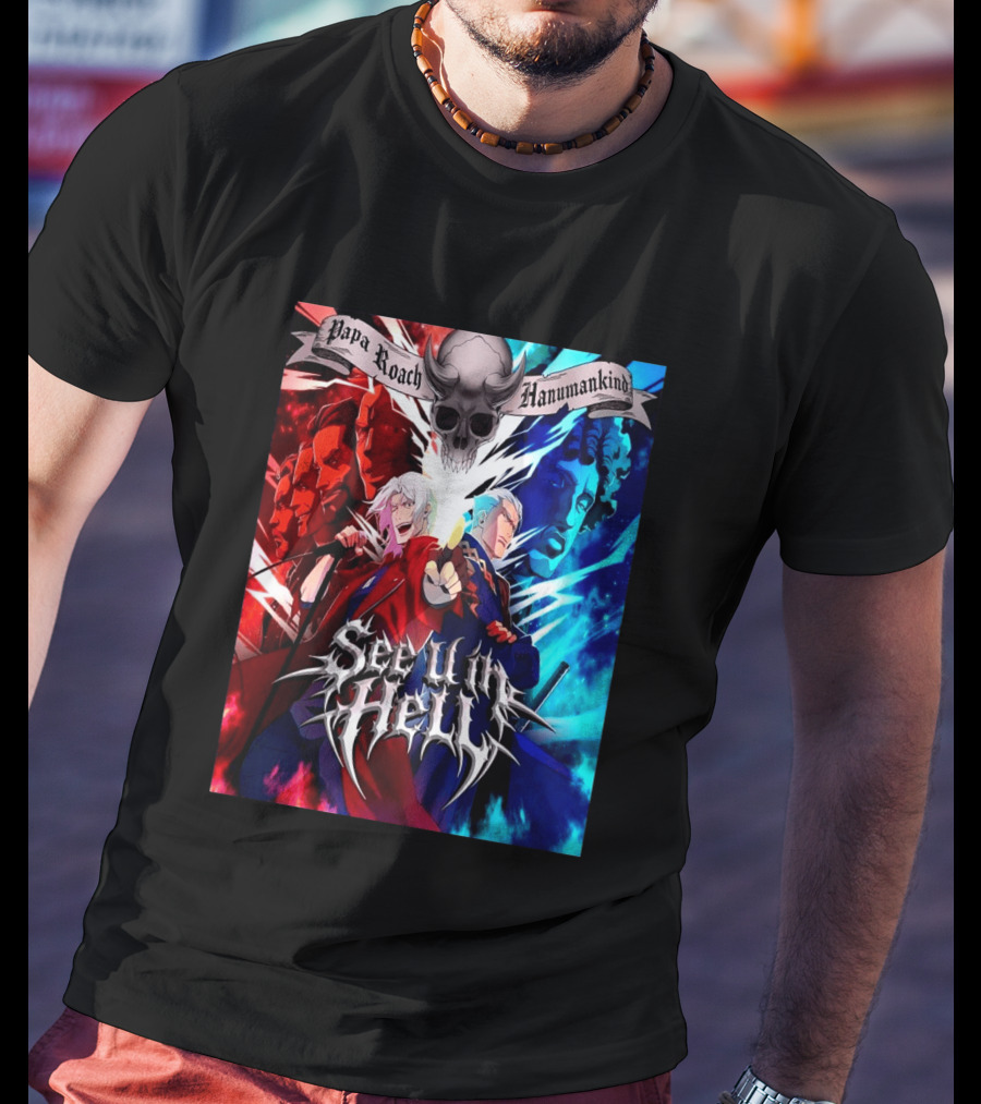 Papa Roach Hanumankind Devil May Cry Season 2 See U In Hell Song T-Shirt