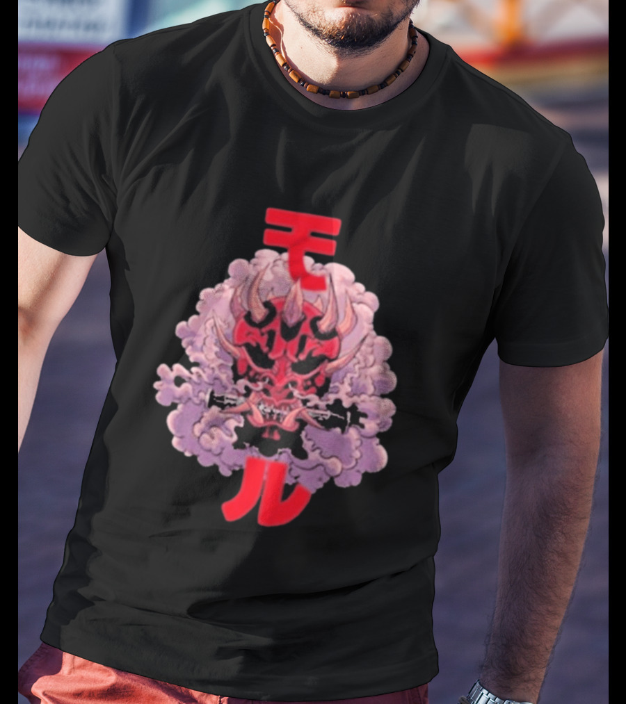 Screencrush Warrior Of Vengeance Oni Mask Kanji T-Shirt