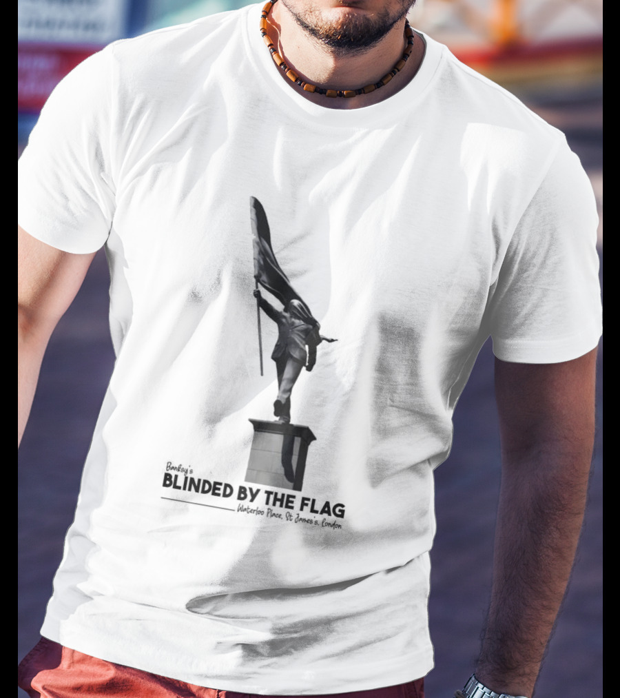Banksy Blinded By The Flag London Statue T-Shirt