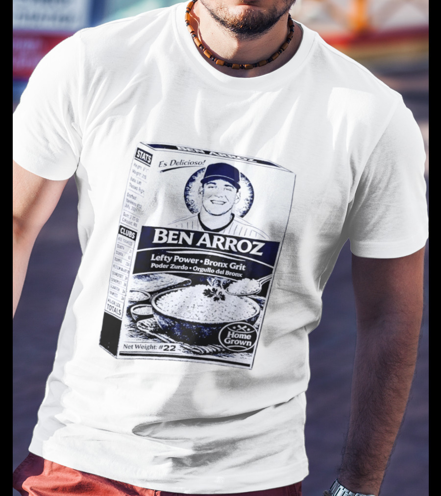 Ben Arroz Lefty Power Bronx Grit Orgullo Del Bronx Yankees Baseball Player T-Shirt