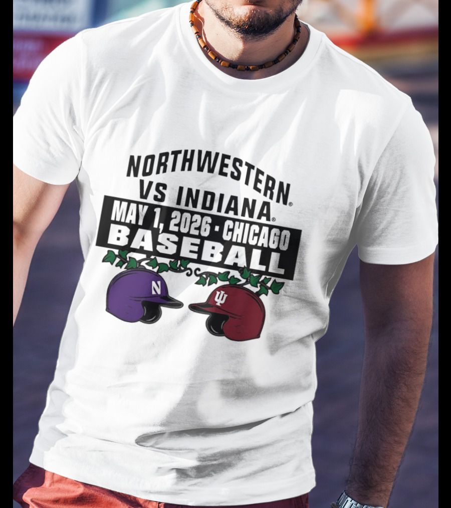 Northwestern Vs Indiana May 1 2026 Chicago Baseball T-Shirt