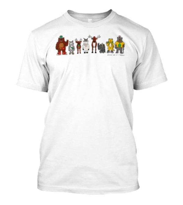 Parks Project Adventure Crew Forest Animals With Bears, Moose, And Squirrel Characters T-Shirt